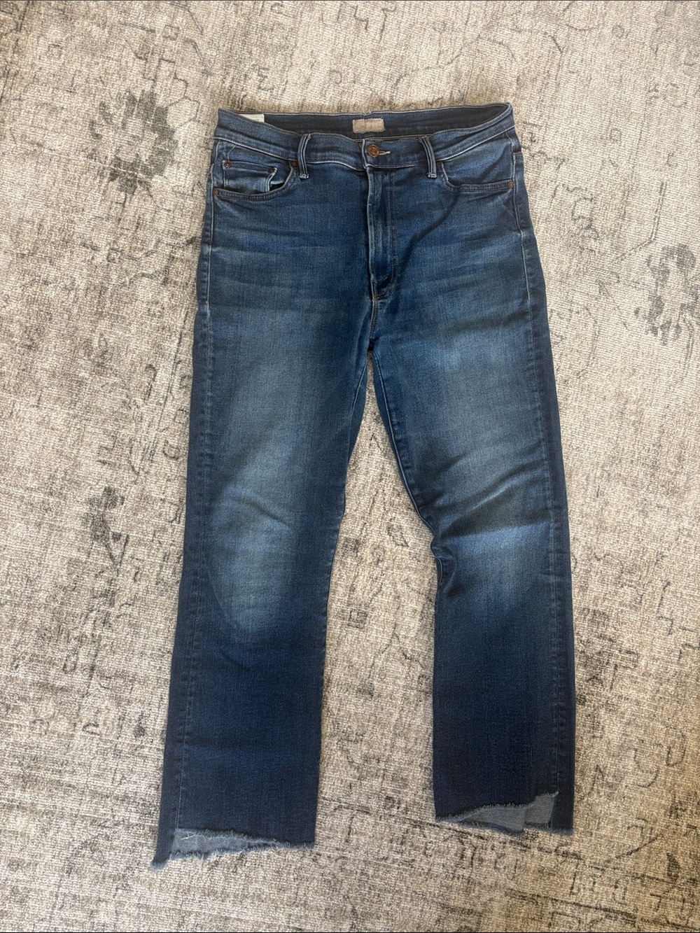 Mother Dark Blue Washed Jeans